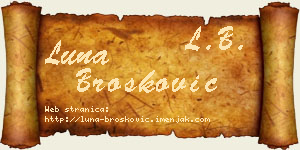 Luna Brošković vizit kartica